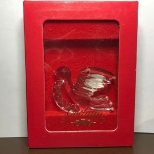 👀Gorham “Dove” Crystal Holiday Ornament.New